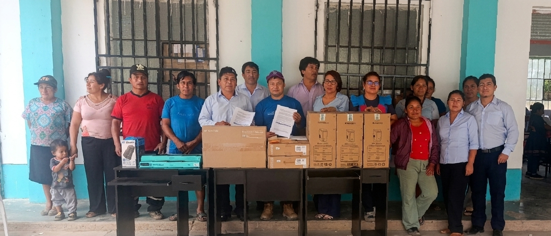 Poderosa entregó equipos tecnológicos para implementar sala de cómputo en institución educativa en el centro poblado Chagualito.