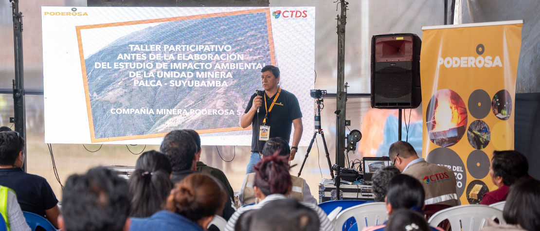 Minera Poderosa desarrolla talleres participativos en Suyubamba y Alacoto, previo a la elaboración del EIA de su proyecto Palca