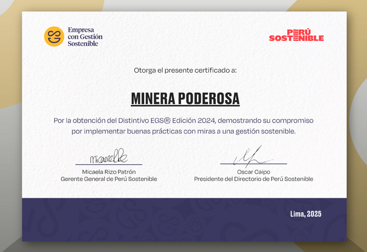 PODEROSA es reconocida como Empresa con Gestión Sostenible (EGS) categoría Mérito