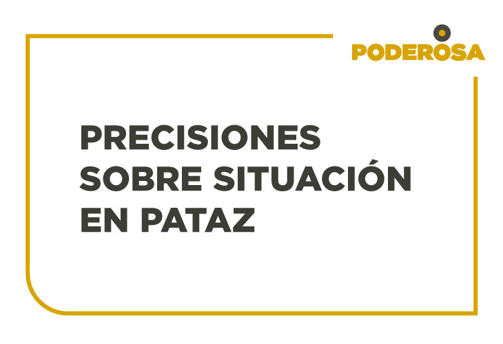 Precisiones sobre situación en Pataz